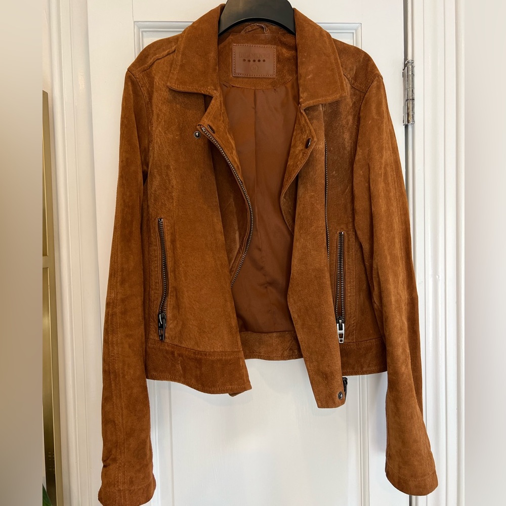Blank NYC tan/camel suede moto jacket. Excellent condition.